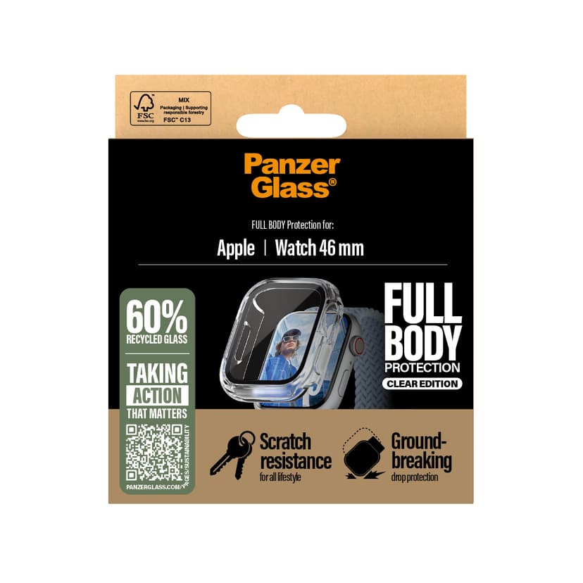 Panzerglass Screen Protector Full Body Transparent Apple Watch Series 10 46mm