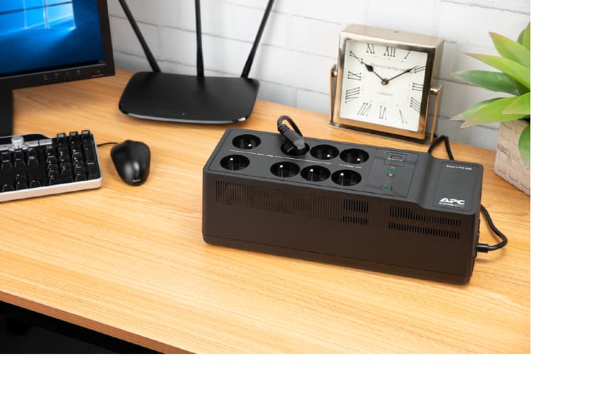 APC Back-UPS 650VA 230V 1 USB charging port - (Offline-) USV uforstyrrbar strømforsyning (UPS) Standby (Offline) 0,65 kVA 400 W 8 AC-utganger