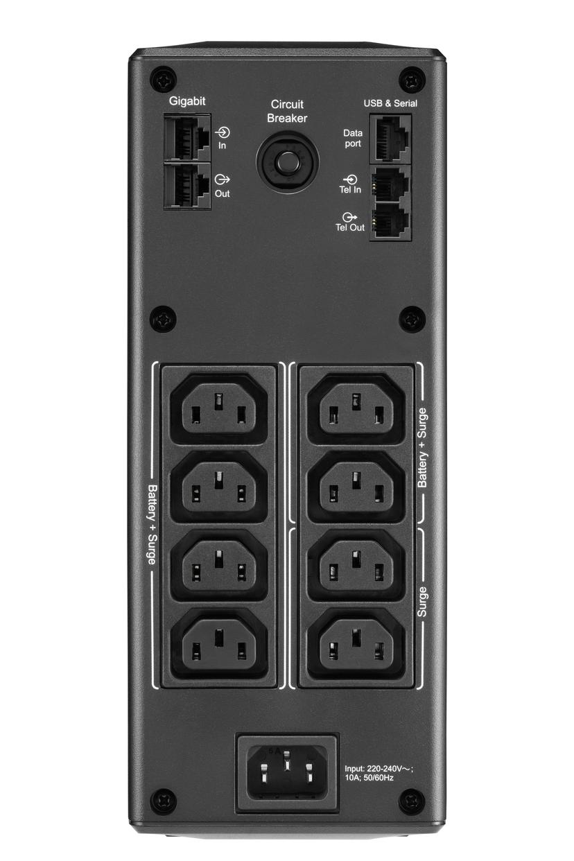 APC BR1600MI UPS-virtalähde Linjainteraktiivinen 1,6 kVA 960 W 8 AC-pistorasia(a)