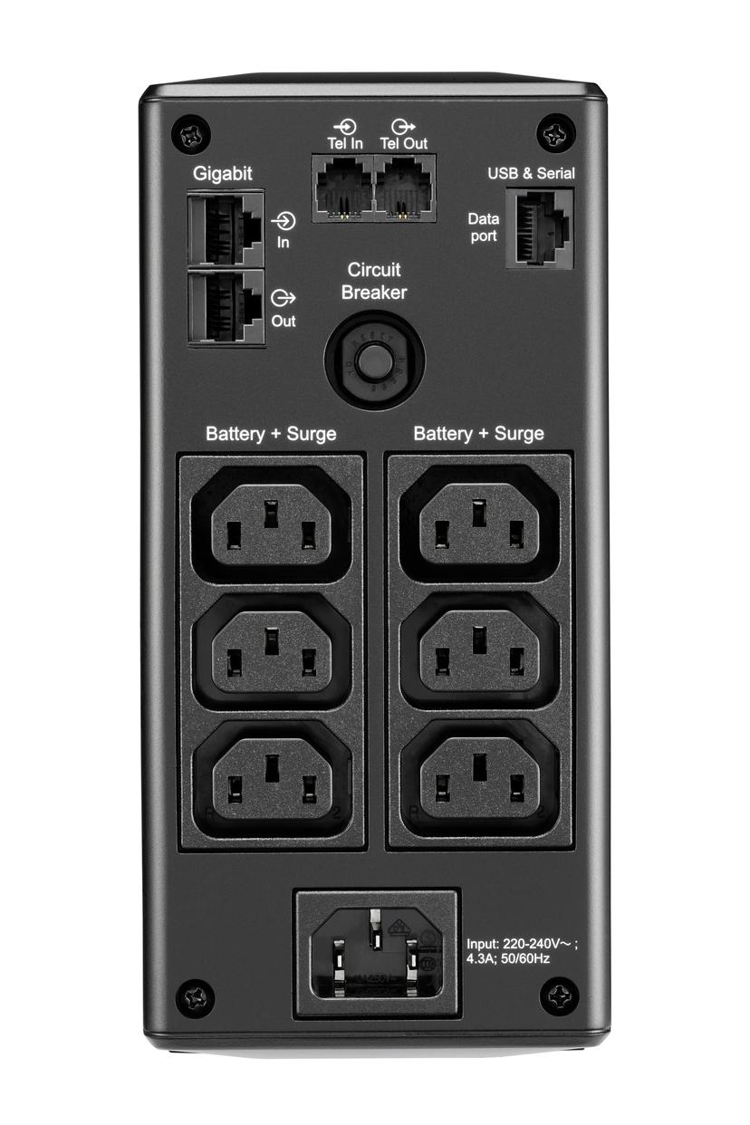 APC BR650MI uforstyrrbar strømforsyning (UPS) Linje-Interactive 0,65 kVA 390 W 6 AC-utganger