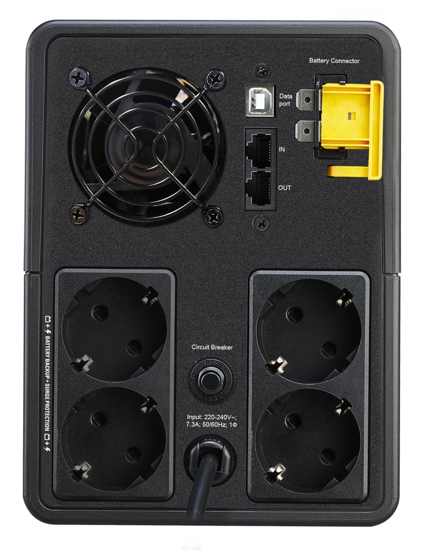 APC BX1600MI-GR UPS-virtalähde Linjainteraktiivinen 1,6 kVA 900 W 4 AC-pistorasia(a)