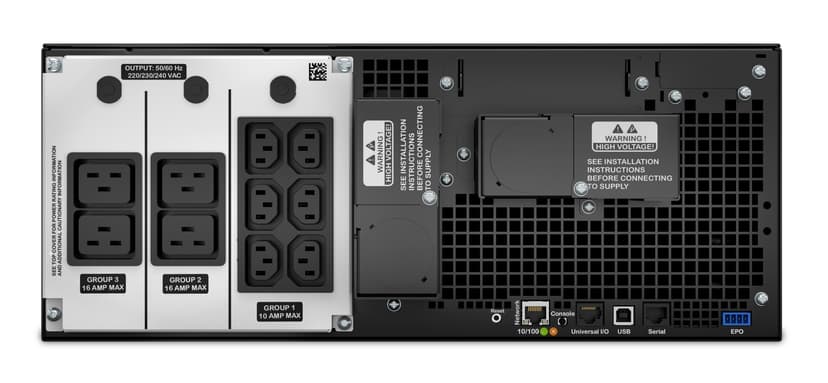 APC Smart-UPS On-Line SRT6KRMXLI-6W - 6kW/VA, 6x C13, 4x C19, hardwire 1 fase uitgang, rackmountable, Embedded NMC, 6 jaar garantie