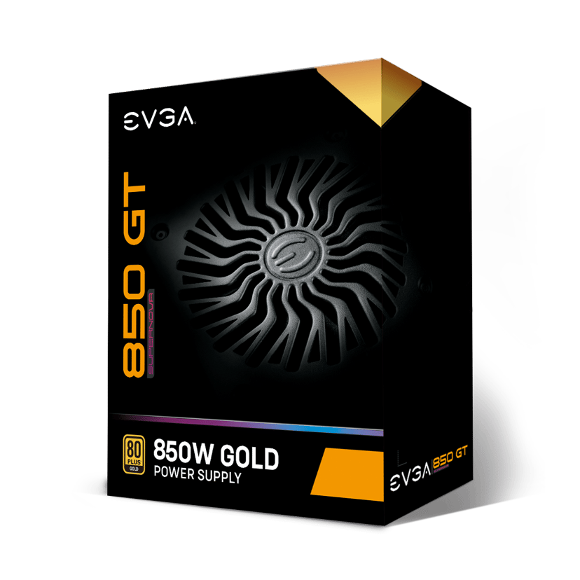 EVGA SuperNOVA 850 GT power supply unit 850 W 24-pin ATX ATX Zwart 850W ATX 80 PLUS Gold Voeding
