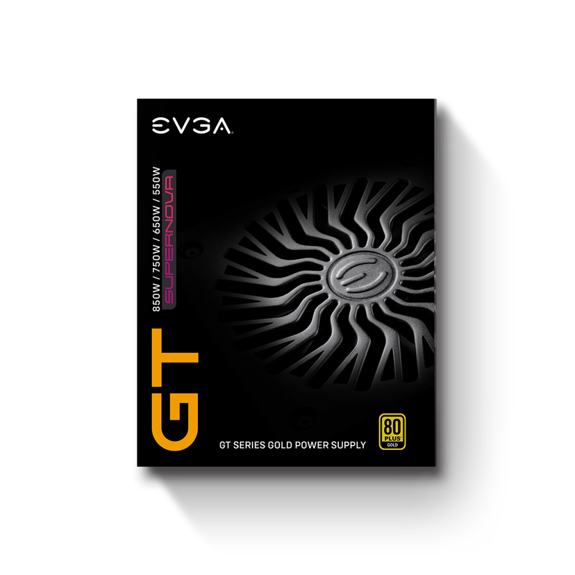 EVGA SuperNOVA 850 GT power supply unit 850 W 24-pin ATX ATX Zwart 850W ATX 80 PLUS Gold Voeding