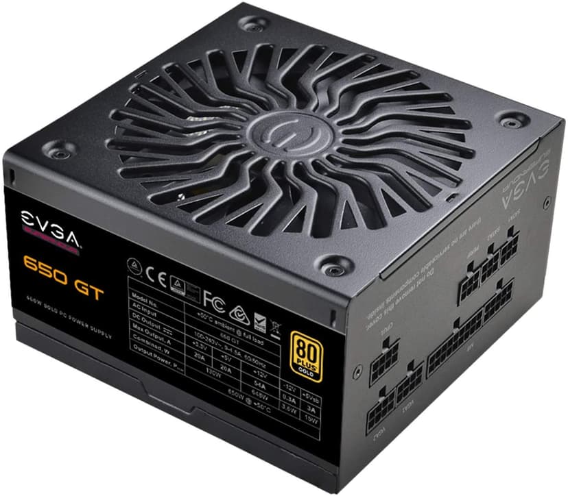 EVGA Supernova 650 GT power supply unit 650 W 24-pin ATX ATX Zwart 650W ATX 80 PLUS Gold Voeding