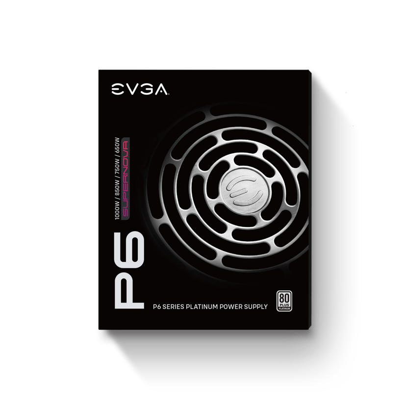EVGA SuperNOVA 750 P6 power supply unit 750 W 24-pin ATX ATX Zwart 750W ATX 80 PLUS Platinum Voeding