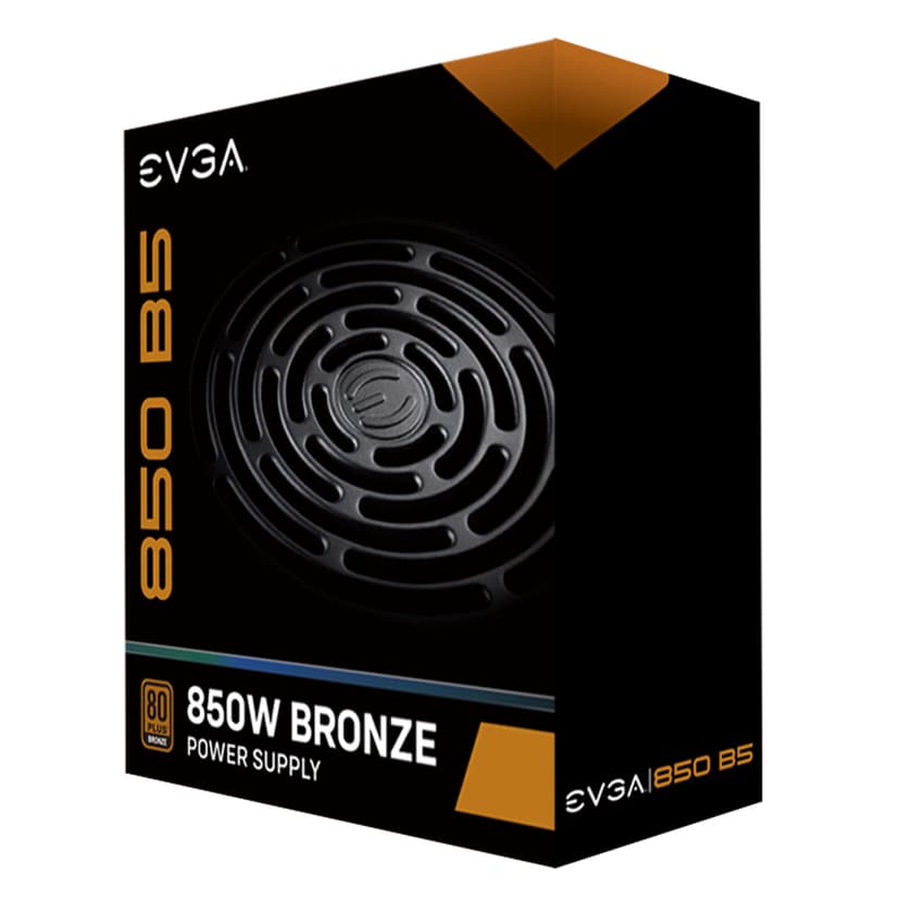 EVGA 850 B5 power supply unit 850 W 24-pin ATX ATX Zwart 850W ATX 80 PLUS Bronze Voeding