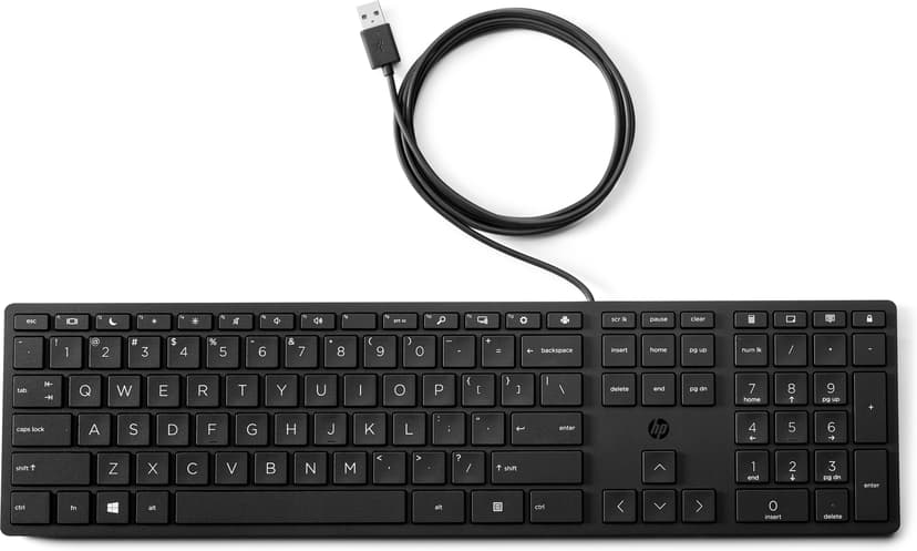 HP Wired Desktop 320K Keyboard Koblet med ledninger (ikke trådløs)