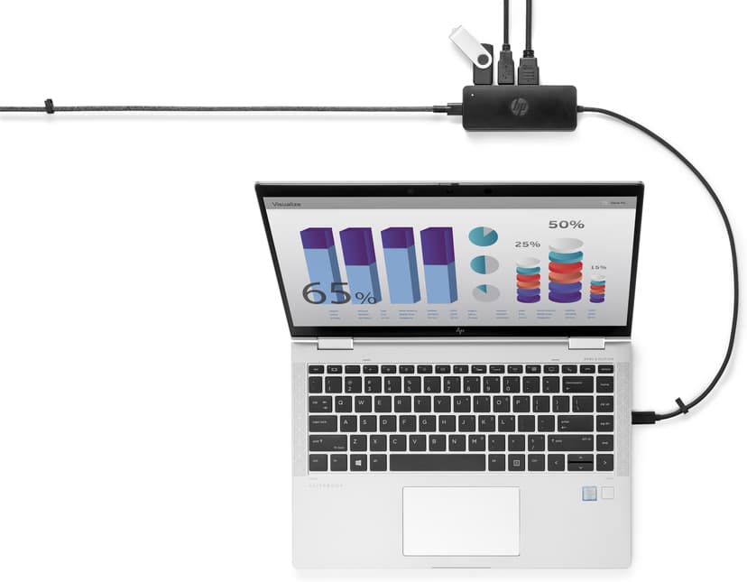 HP Travel Hub G2 USB 3.2 Gen 1 (3.1 Gen 1) Type-C