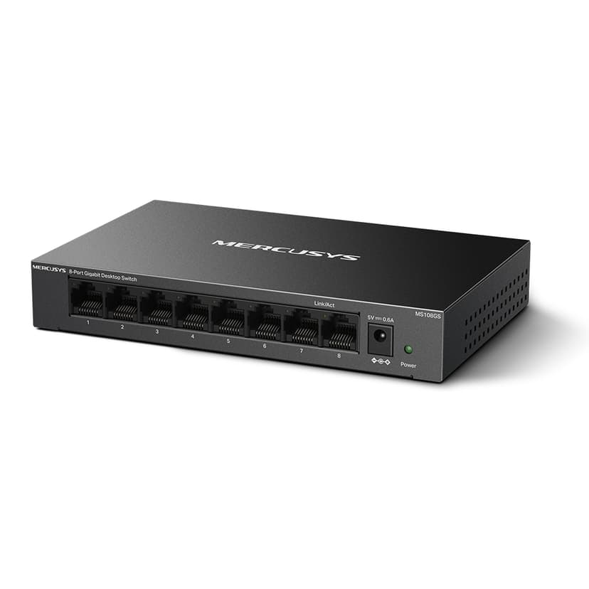Mercusys MS108GS Network Switch Unmanaged Gigabit Ethernet (10/100/1000) Black