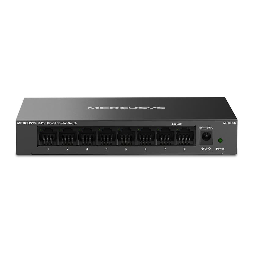 Mercusys MS108GS Network Switch Unmanaged Gigabit Ethernet (10/100/1000) Black