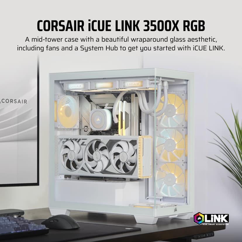 Corsair 3500X RGB iCue Link Midi Tower Vit