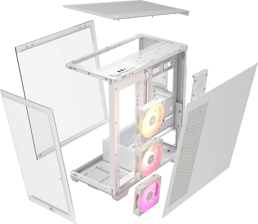 Corsair 3500X RGB iCue Link Midi Tower Valkoinen