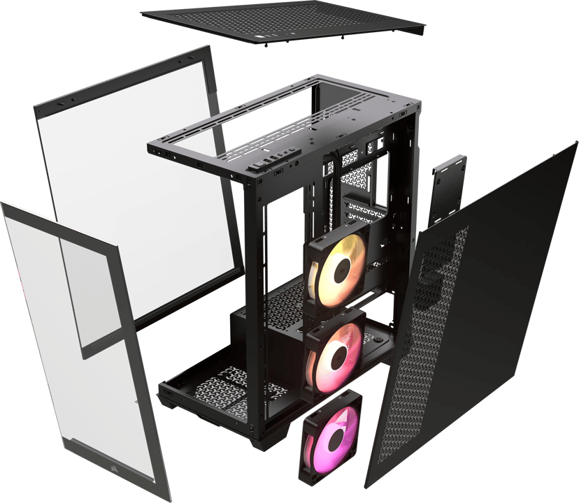 Corsair 3500X ARGB Glass iCue Link Midi Tower Svart