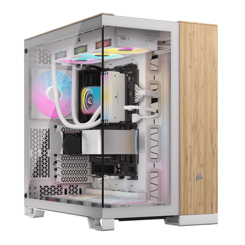 Corsair 6500X Midi Tower Bamboo, Hvit