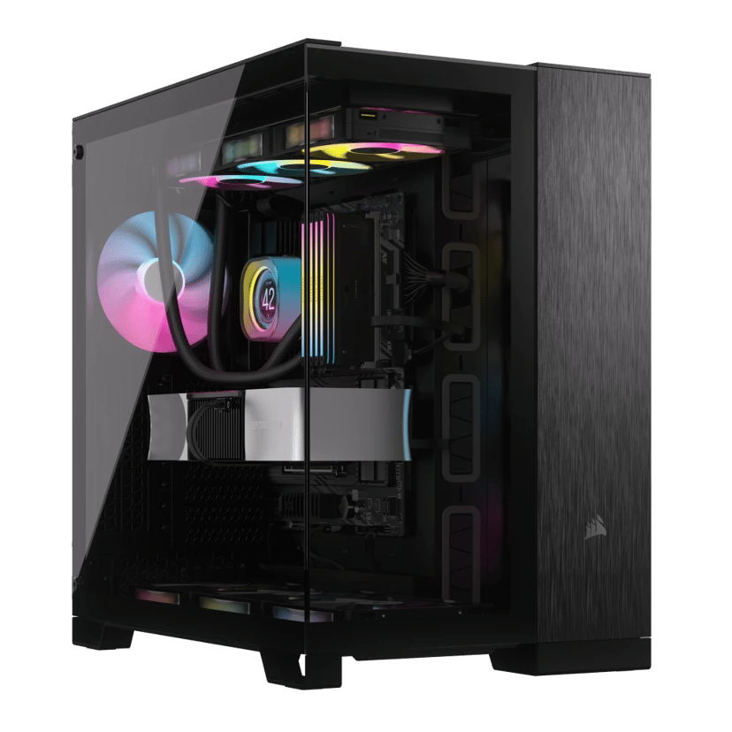 Corsair 6500X Midi Tower Gjuten aluminium, Svart