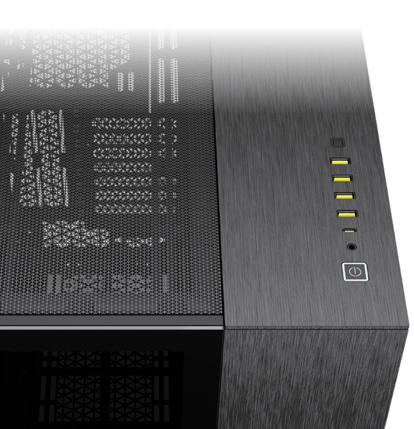 Corsair 6500X Midi Tower Gjuten aluminium, Svart