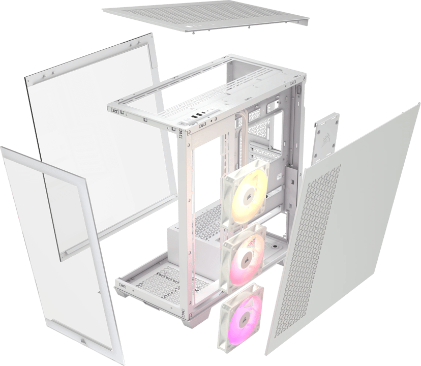 Corsair 3500X ARGB Glass Midi Tower Hvit