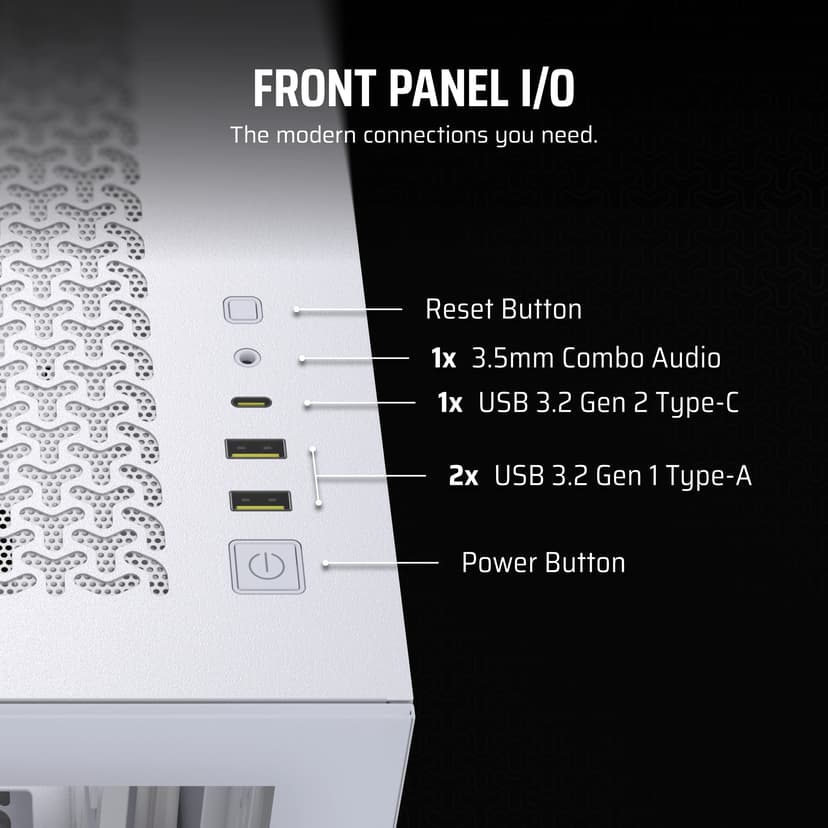 Corsair 3500X Glass Midi Tower Valkoinen