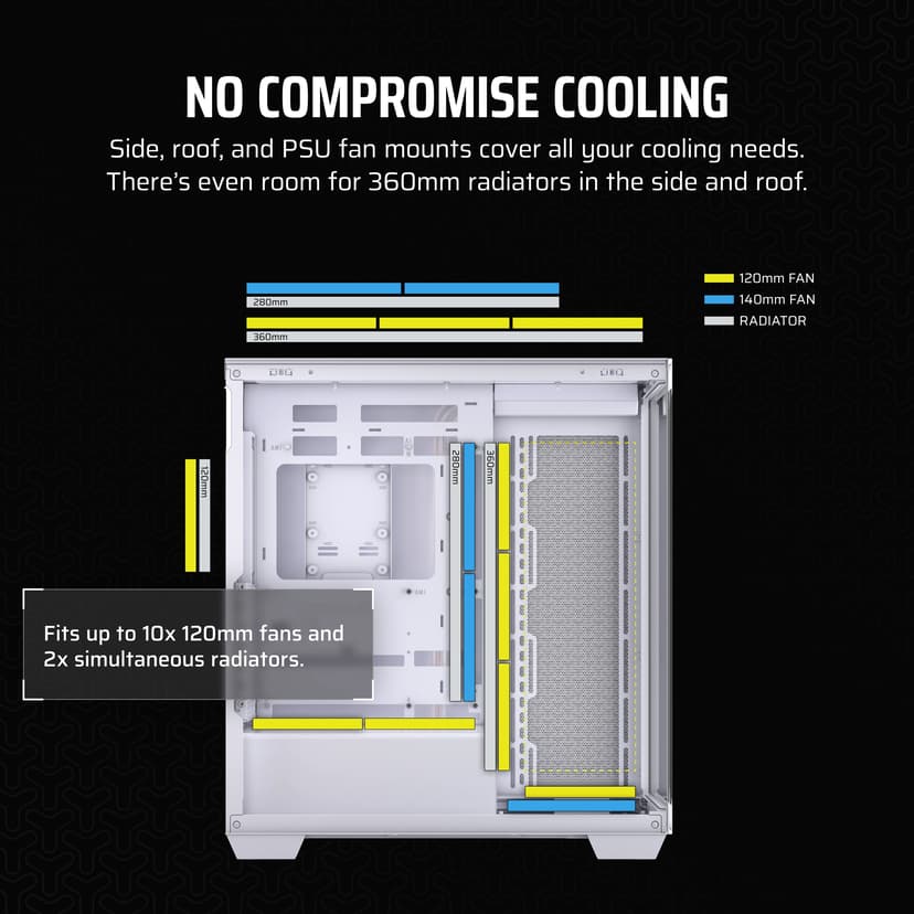 Corsair 3500X Glass Midi Tower Vit
