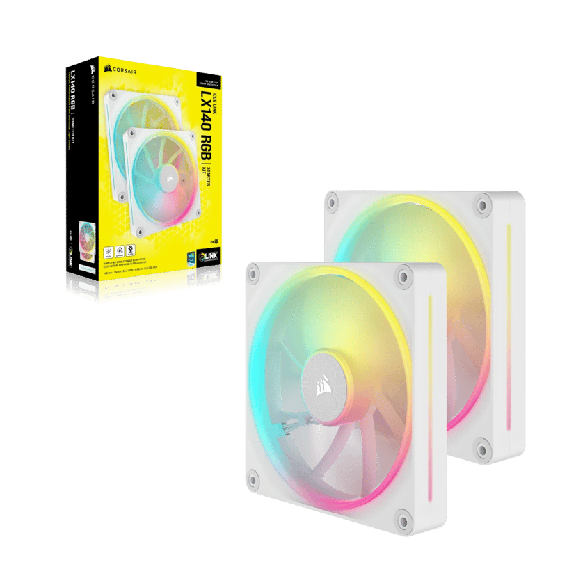 Corsair ICUE Link LX140 RGB 2-P Vifte Hvit
