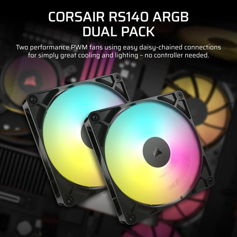 Corsair RS140 ARGB 140MM ARGB Fläkt Svart