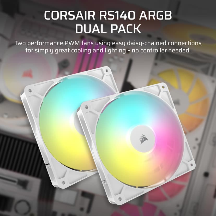 Corsair RS140 ARGB 140MM ARGB 2-P Fläkt Vit