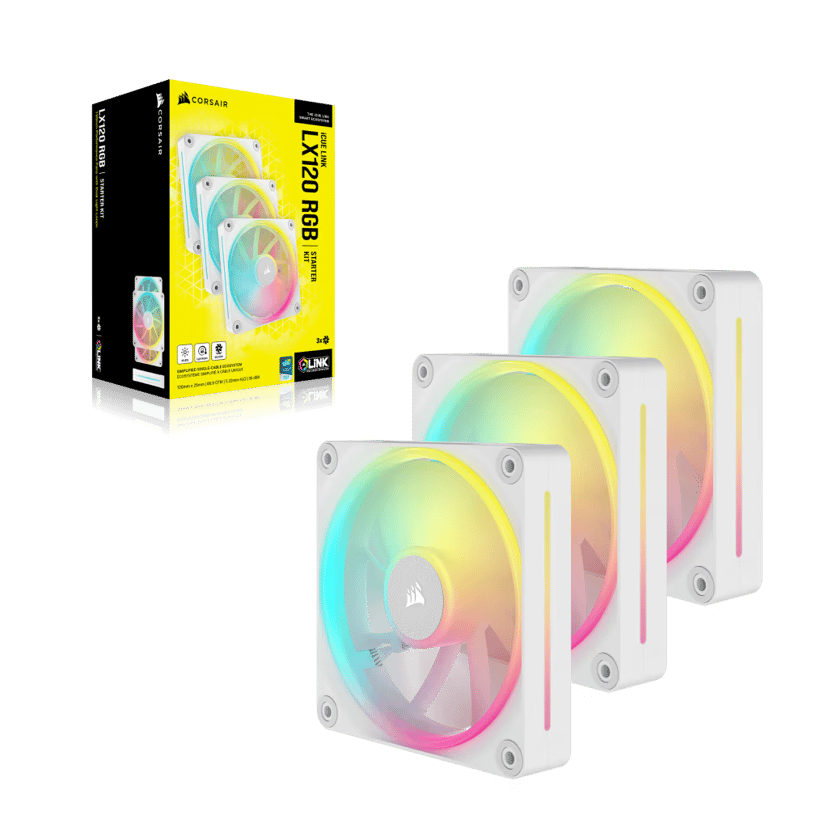 Corsair ICUE Link LX120 RGB 3-P Tuuletin Valkoinen