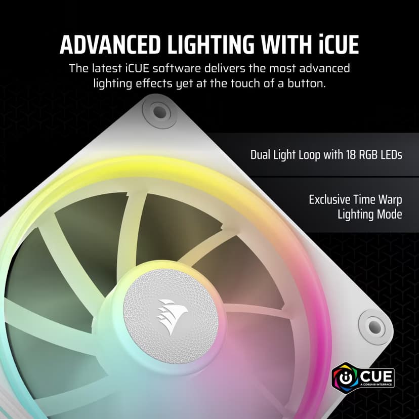 Corsair ICUE Link LX120 RGB 3-P Vifte Hvit