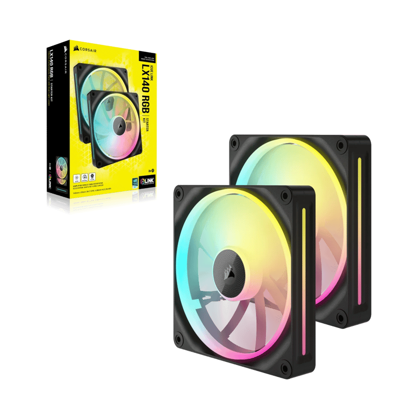 Corsair ICUE Link LX140 RGB 2-P Fläkt Svart