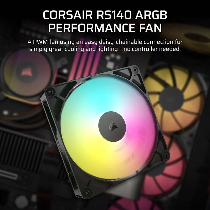 Corsair RS140 ARGB 140MM ARGB 2-P Fläkt Svart