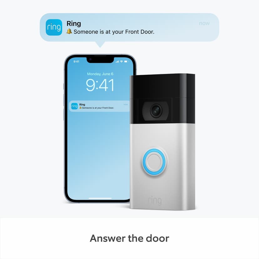 Ring Battery Video Doorbell - Satin Nickel