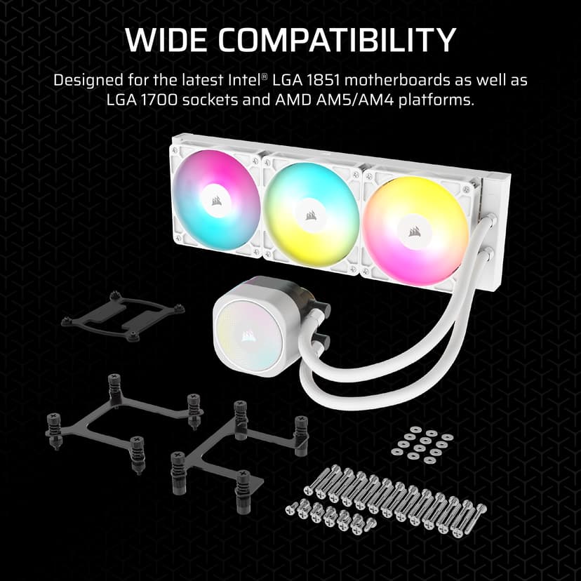 Corsair Nautilus 360 RGB AiO væskekøler Sort