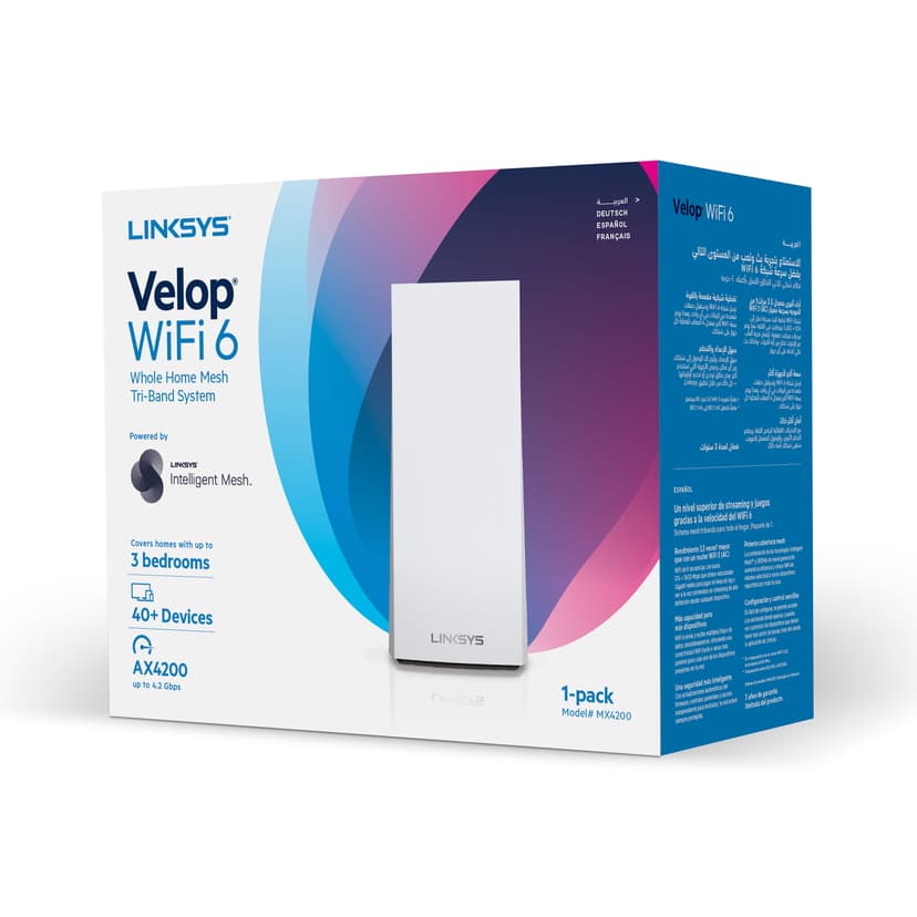 Linksys MX4200 Tri-Band AX4200 Mesh WiFi 6 Router 1-Pack