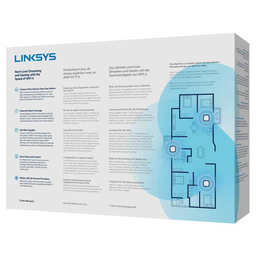 Linksys Atlas Pro 6 Dual-Band AX5400 Mesh WiFi 6 Router 2-pak
