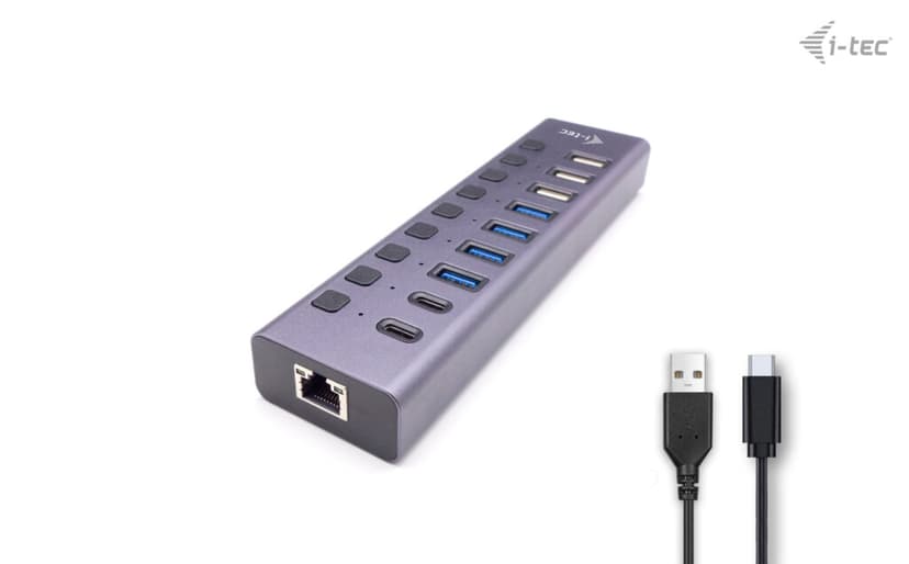I-Tec USB-A/USB-C Charging HUB 9port W/LAN 60W