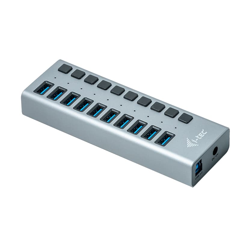 I-Tec USB 3.0 Charging HUB 10port 48W Harmaa 1m