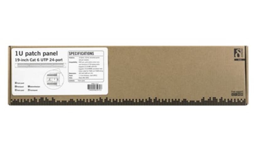 Deltaco Kytkentäpaneeli Musta Cat 6 1U