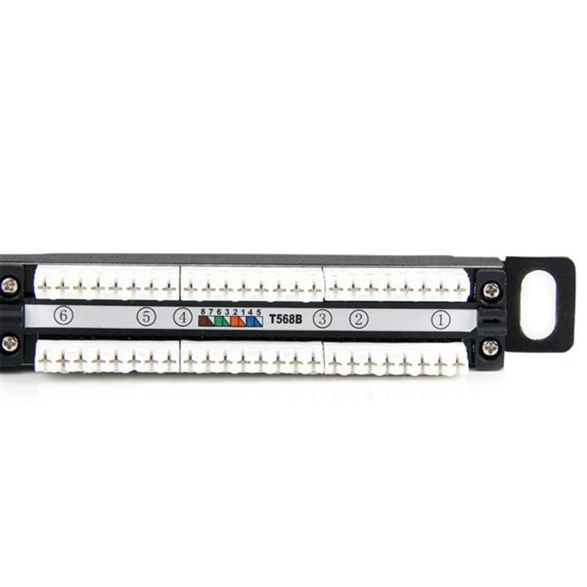 Startech Kytkentäpaneeli Musta Cat5e 0.5U