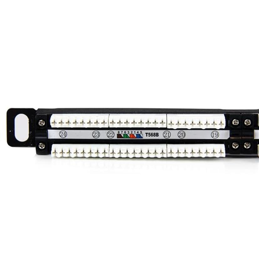 Startech Kytkentäpaneeli Musta Cat5e 0.5U