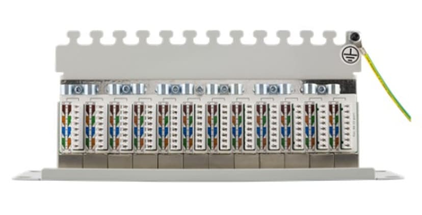 Deltaco Patchpanel Grå Cat 6A 1U