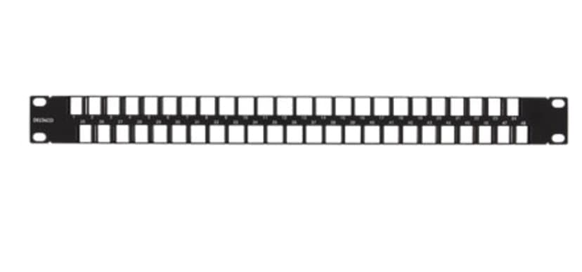 Deltaco Patchpanel Svart 1U