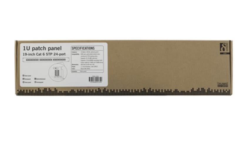 Deltaco Kytkentäpaneeli Musta Cat 6 1U