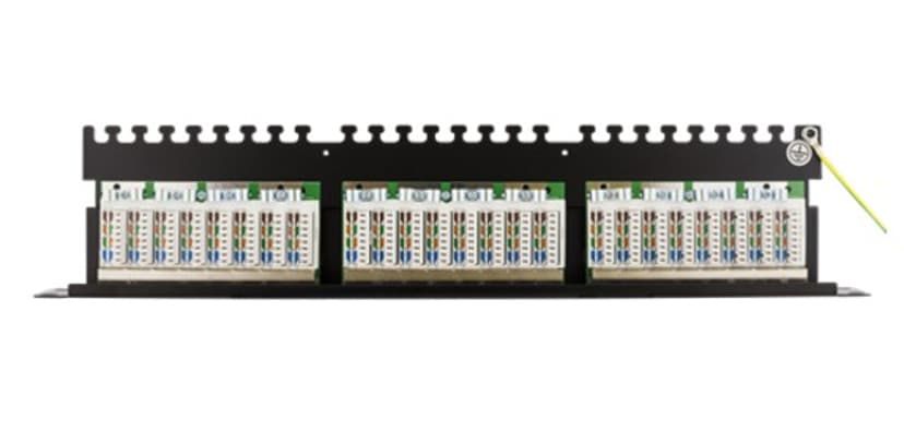 Deltaco Patchpanel Svart Cat6 1U