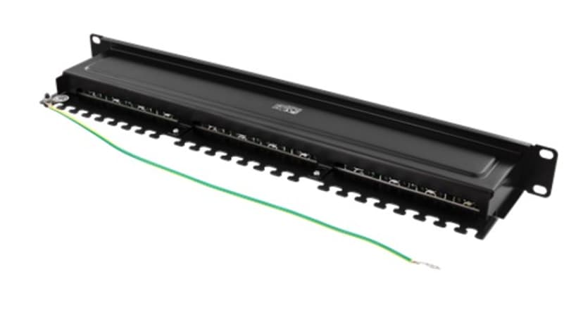 Deltaco Patchpanel Svart Cat6 1U