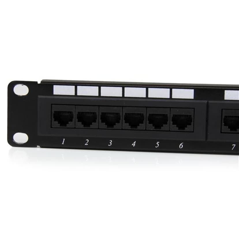 Startech 24 Port 1U Rackmount Cat 6 110 Patch Panel Zwart 1U
