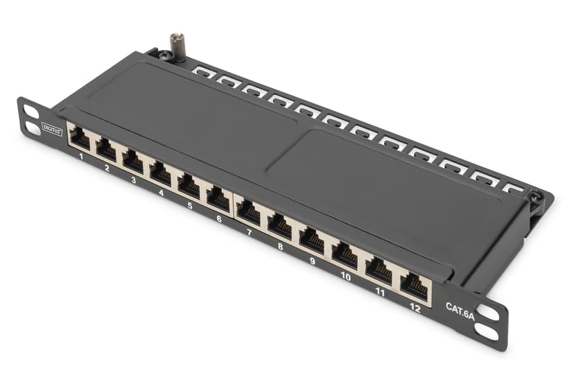 Digitus DN-91612S-SL-EA patch paneel 1U/2U Zwart Cat 6A 1U/2U