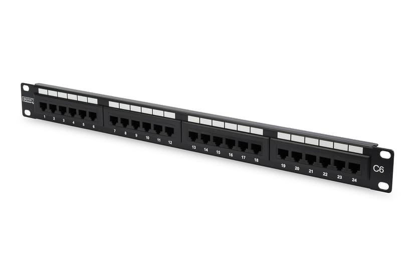 Digitus Patchpanel Svart Cat 6 1U