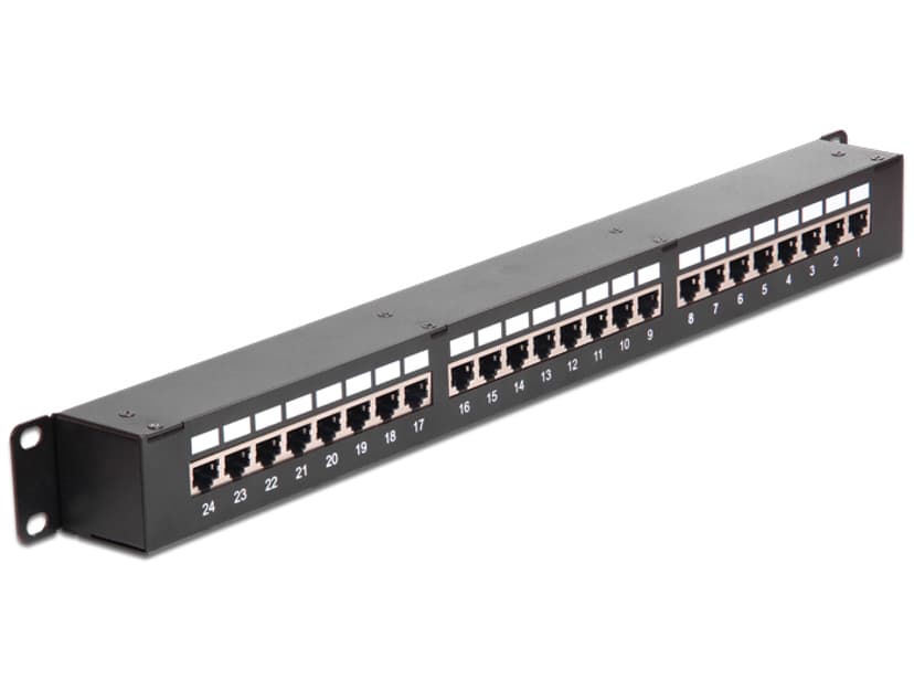 Delock Patchpanel Svart Cat6 1U