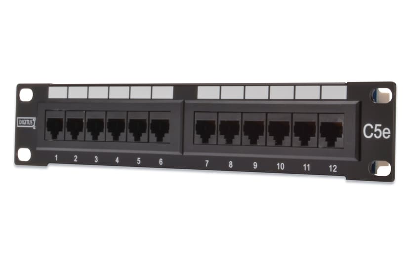 Digitus Patchpanel Svart Cat5e 1U